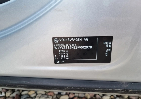 Volkswagen Sharan cena 45000 przebieg: 182000, rok produkcji 2010 z Lubliniec małe 407